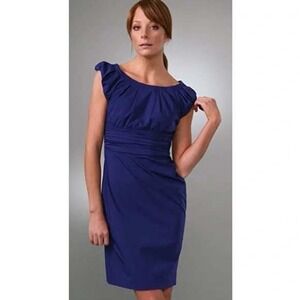 Diane Von Furstenberg Dress DVF Jamila Bluebird Sleeveless Sheath Womens 4 Blue